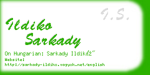 ildiko sarkady business card